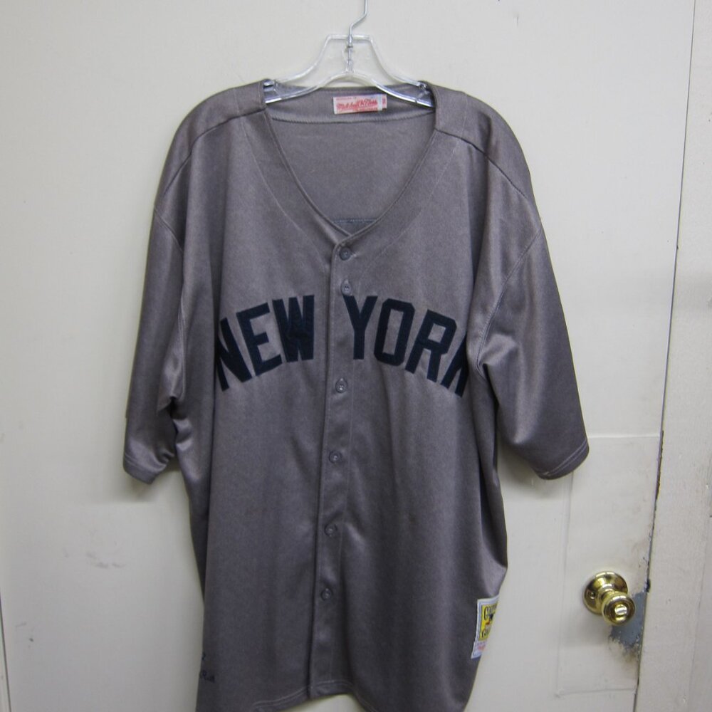 New York Yankees Size 56 #3 Babe Ruth M & N Cooperstown Classic Baseball Jersey